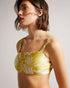RASMINE-Swimwear-Whether it's a beach party or a sunny day in the garden, RASMINE is always ready to go. This bikini top, which features our Baroque print, may be worn as a separate or with the matching bottom for an unique look. Ted Baker womenswear collection Bikini top Skinny straps Bandeau style Stretch fabric Baroque print Ted Baker branded Our model is 5'10.5" / 1.79m and wears a Ted size 1- Ted Baker Romania